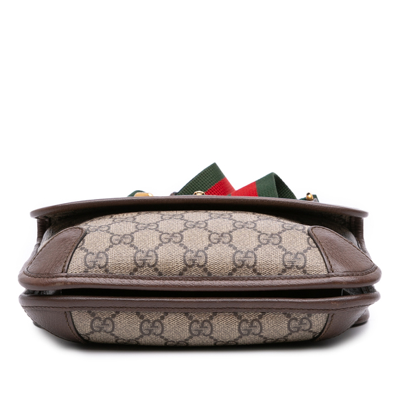 Pre-Loved Gucci Small GG Supreme Web Neo Vintage Double Flap Messenger Bag - Picture 3 of 9